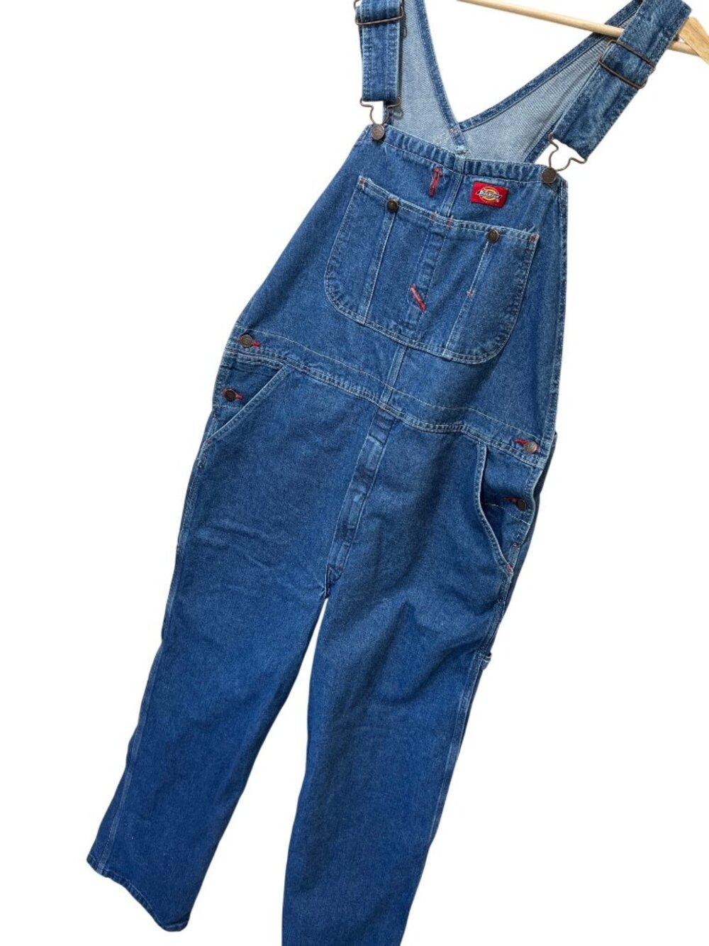 Dickies NWT Mens Denim Bib Overalls 34x32 Blue Workwear Carpenter Jeans Adjustab